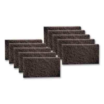 Low-Speed Stripper Floor Pad 7200, 20 X 14, Black, 10/Carton