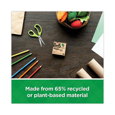 Magic Greener Tape, 1" Core, 0.75" X 75 Ft, Clear, 10/Pack