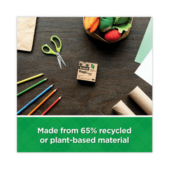 Magic Greener Tape With C38 Dispenser, 1" Core, 0.75" X 75 Ft, Clear, 6/Pack