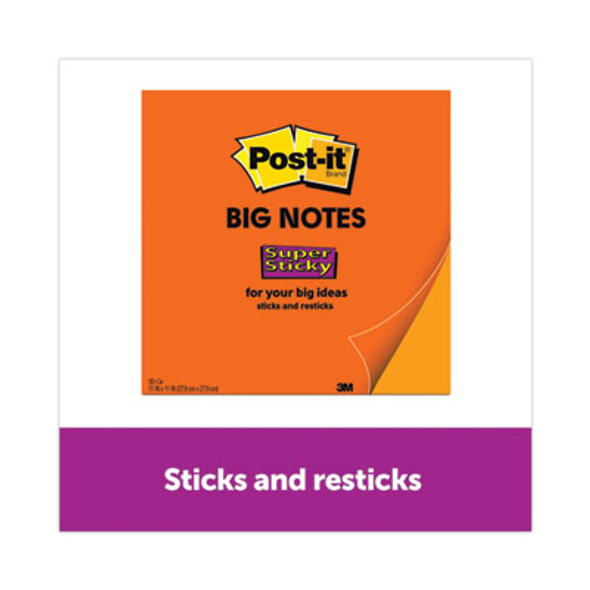 Big Notes, Unruled, 11 x 11, Orange, 30 Sheets