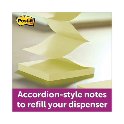Note And Flag Dispenser, For 3 x 3 Pads, Black/Clear, Includes 45-Sheet Canary Super Sticky Pop-Up Pad; (50) 1" Flags