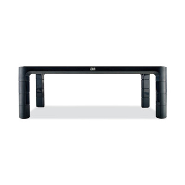 Adjustable Monitor Stand, 16" X 12" X 1.75" To 5.5", Black, Supports 20 Lbs