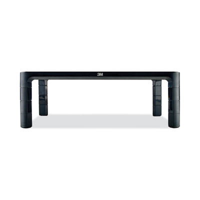 Adjustable Monitor Stand, 16" X 12" X 1.75" To 5.5", Black, Supports 20 Lbs