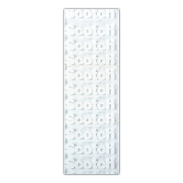 Restickable Mounting Tabs, Removable, Holds Up To 1 Lb, 1 X 3, Clear, 6/Pack