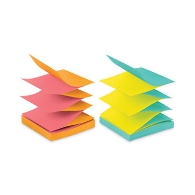 Original Pop-Up Refill, Poptimistic Collection Alternating-Color Value Pack, 3" x 3", 100 Sheets/Pad, 12 Pads/Pack