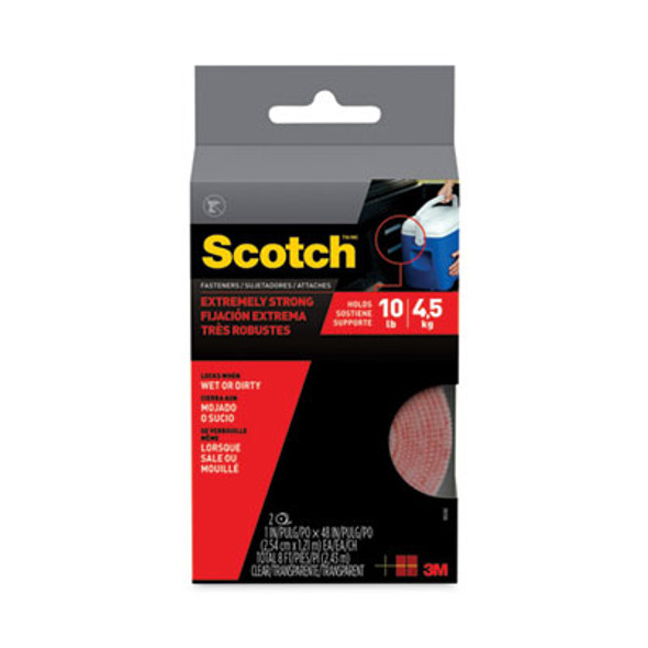 Extreme Fasteners, 1" X 4 Ft, Clear, 2/Pack