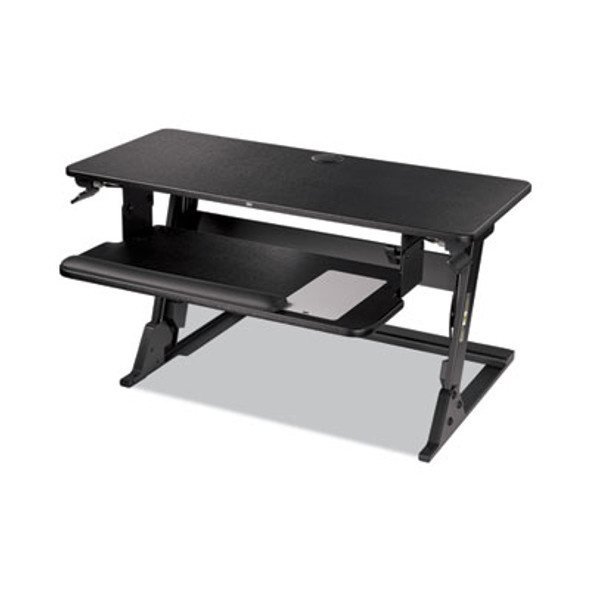 Precision Standing Desk, 35.4" x 22.2" x 6.2" To 20", Black