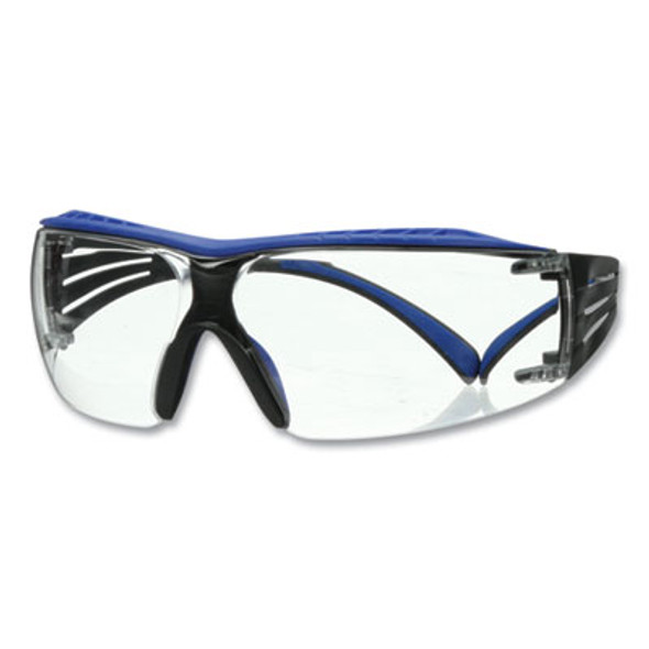 Securefit Protective Eyewear, 200 Series, Blue/Gray Plastic Frame, Clear Polycarbonate Lens