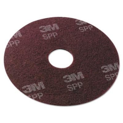 Surface Preparation Pad, 18" Diameter, Maroon, 10/Carton