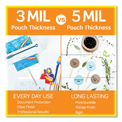 Laminating Pouches, 3 Mil, 8.5" X 14", Gloss Clear, 20/Pack