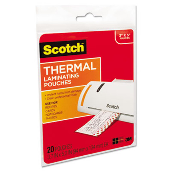Laminating Pouches, 5 Mil, 5.38" X 3.75", Gloss Clear, 20/Pack