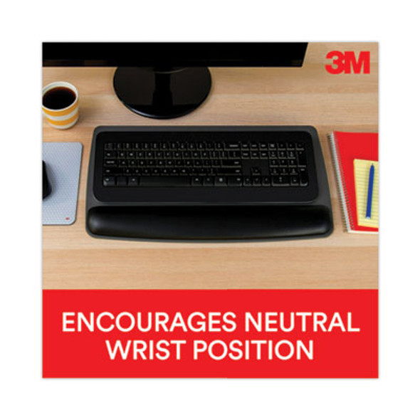 Antimicrobial Gel Keyboard Wrist Rest Platform, 19.6 x 10.6, Black/Gray