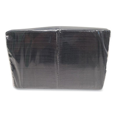 Morsoft Beverage Napkins, 2-Ply, 9 x 9.5, Black, 1,000/Carton