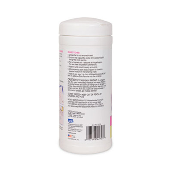 Dry Erase Board Cleaner Wipes, 7 x 12, 40/Canister