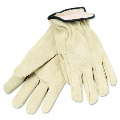 Insulated Driver's Gloves, Gunn Cut, Straight Thumb, Large, Cream, 12 Pairs