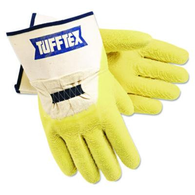 Tufftex Supported Gloves, Large, Beige/White, 12 Pairs