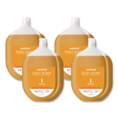 Dish Soap Refill Tub, Clementine Scent, 54 Oz Tub, 4/Carton