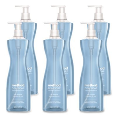 Dish Soap Pump, Hour-Glass Bottle Shape, Sea Minerals Scent, 18 Oz Pump Bottle, 6/Carton