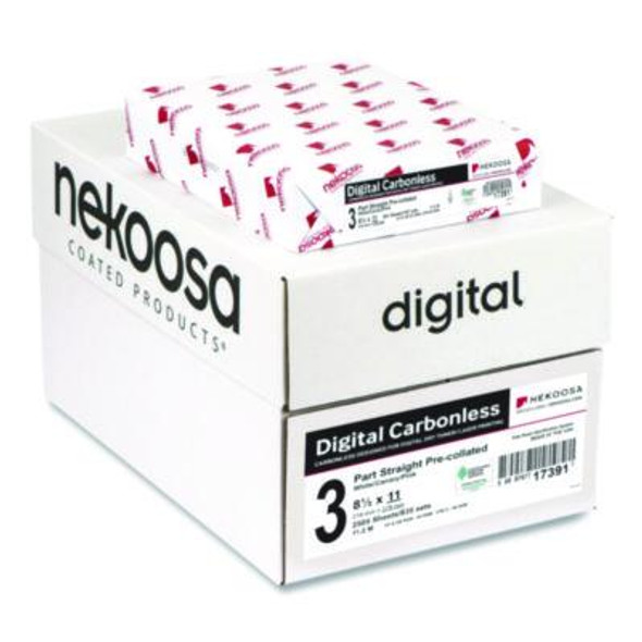 Fast Pack Carbonless 3-Part Paper, 8.5 X 11, White/Canary/Pink, 500 Sheets/Ream, 5 Reams/Carton
