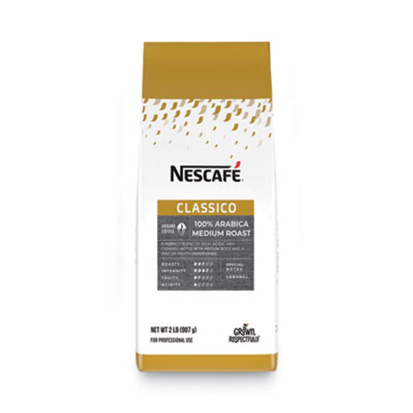Classico 100% Arabica Roast Ground Coffee, Medium Blend, 2 Lb Bag, 6/Carton