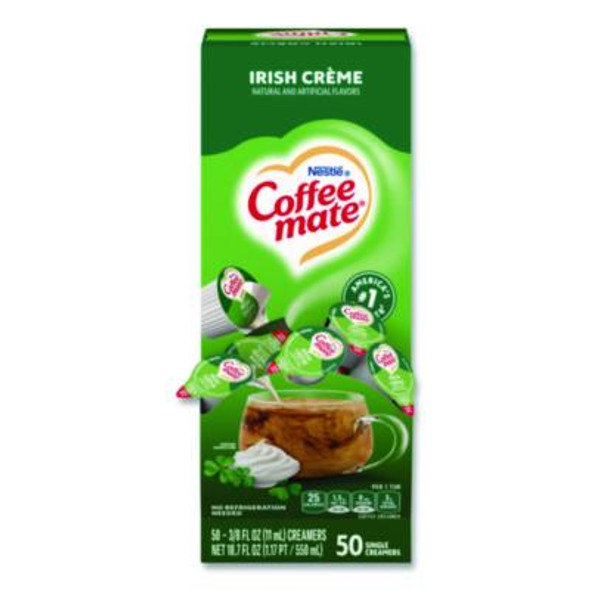 Liquid Coffee Creamer, Irish Cream, 0.38 Oz Mini Cups, 50/Box