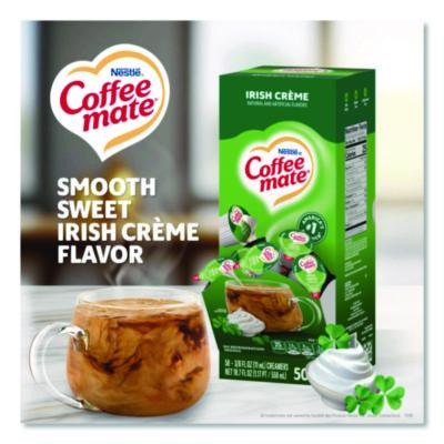 Liquid Coffee Creamer, Irish Cream, 0.38 Oz Mini Cups, 50/Box