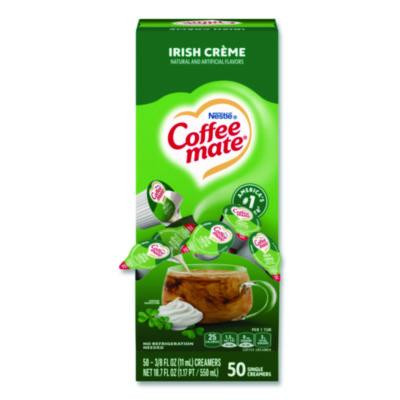 Liquid Coffee Creamer, Irish Cream, 0.38 Oz Mini Cups, 50/Box