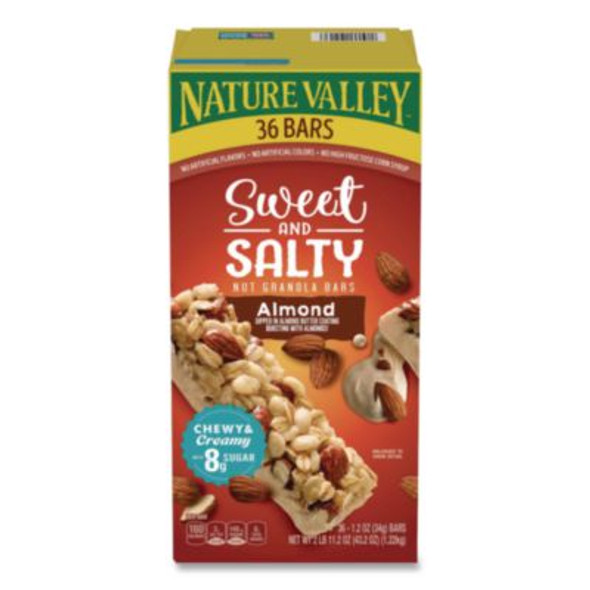 Granola Bars, Sweet And Salty Almond, 1.2 Oz Pouch, 36/Box
