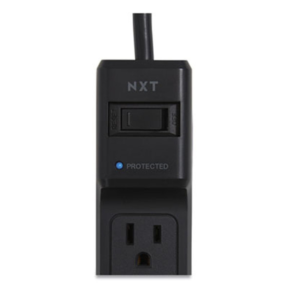 Surge Protector, 6 Ac Outlets, 4 Ft Cord, 600 J, Black
