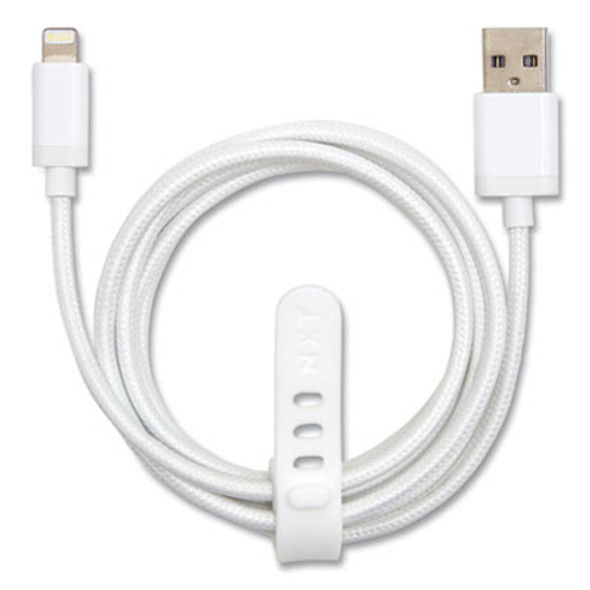 Braided Apple Lightning Cable To Usb-A Cable, 6 Ft, White