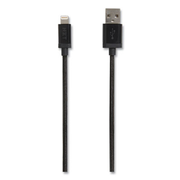 Braided Apple Lightning Cable To Usb-A Cable, 4 Ft, Black