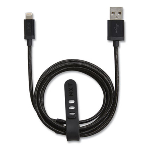 Braided Apple Lightning Cable To Usb-A Cable, 4 Ft, Black