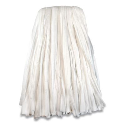 Edge Non-Woven Wet Mop Head, Rayon, #16, 1.5" Headband, White