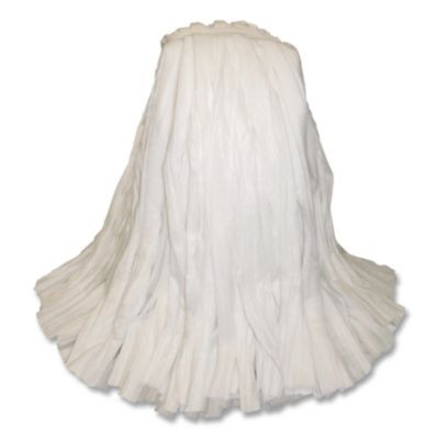 Edge Non-Woven Wet Mop Head, Rayon, #16, 1.5" Headband, White
