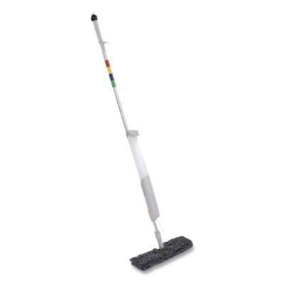 Advantage+ Bucketless Mop, 16" Frame, White/Silver Metal Handle