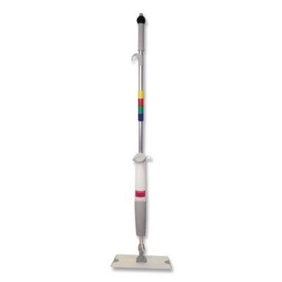 Advantage+ Bucketless Mop, 16" Frame, White/Silver Metal Handle
