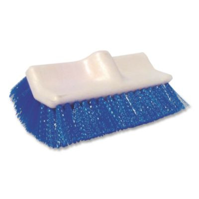 Synthetic Fiber Scrub Brush, Blue Synthetic Bristles, 10" Brush