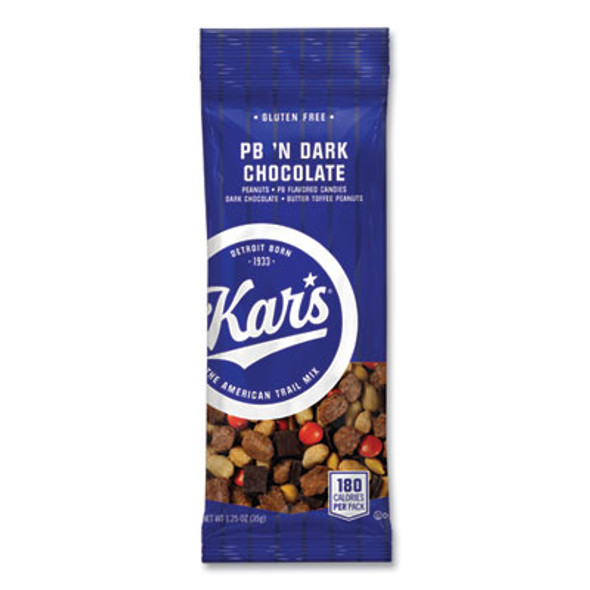 Trail Mix, Dark Chocolate/Peanut Butter, 1.25 Oz Packet, 24/Box