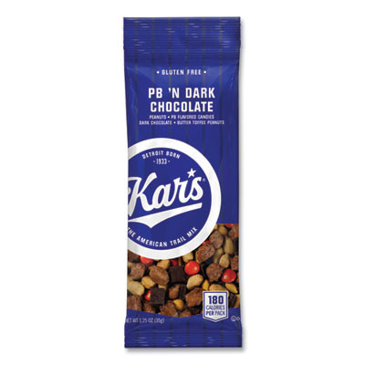 Trail Mix, Dark Chocolate/Peanut Butter, 1.25 Oz Packet, 24/Box