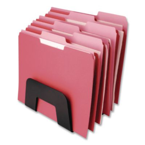 Recycled Incline Mail Sorter, 5 Sections, Envelopes, 8 X 5.5 X 6, Black