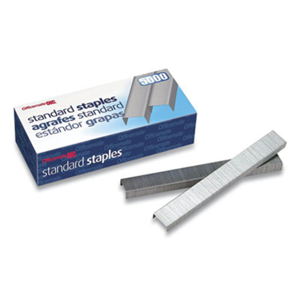 Standard Staples, 0.25" Leg, 0.5" Crown, Steel, 5,000/Box