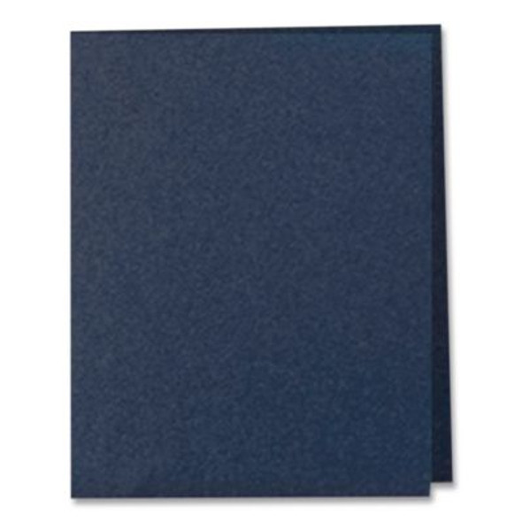 Earthwise By Oxford 100% Recycled Paper Twin-Pocket Portfolio, 100-Sheet Capacity, 11 X 8.5, Blue 10/Pack