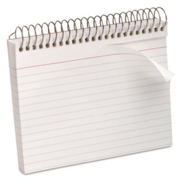 Spiral Index Cards, Ruled, 4 X 6, White, 50/Pack