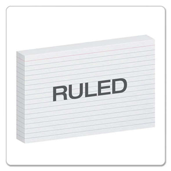 Ruled Index Cards, 5 X 8, White, 100/Pack