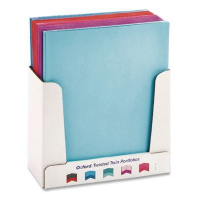 Twisted Twin Pocket Folder, Accommodates (100) 11 x 8.5 Sheets, Assorted Colors, 10/Pack