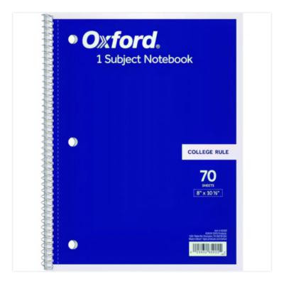 Coil-Lock Wirebound Notebook, 3-Hole Punch, Medium/College Rule, Randomly Assorted Cover Color, (70) 10.5 x 8 Sheets
