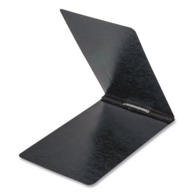 Pressguard Report Cover With Reinforced Top Hinge, Two-Prong Metal Fastener, 2" Capacity, 8.5 x 11, Black/Black