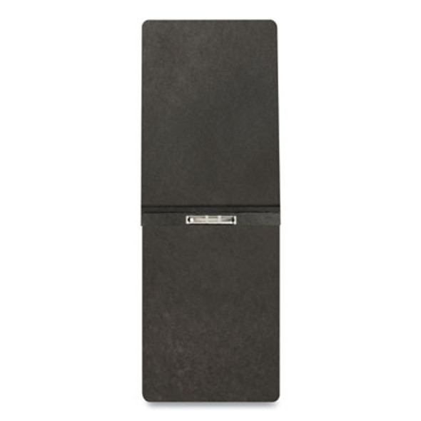Pressboard Report Cover With Reinforced Top Hinge, Two-Prong Metal Fastener, 2" Capacity, 8.5 X 11, Black/Black