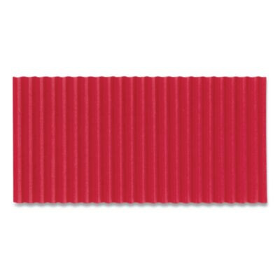 Corobuff Corrugated Paper Roll, 48" X 25 Ft, Flame Red