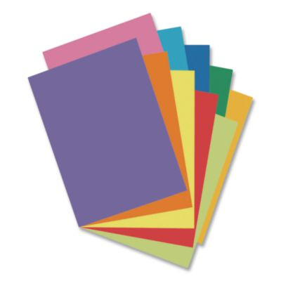 Array Card Stock, 65 Lb Cover Weight, 8.5 x 11, Assorted Bright Colors, 100/Pack